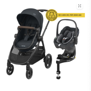 Coche Travel System Zelia 3 + Pebble 360° Pro + Family Fix Maxi Cosi